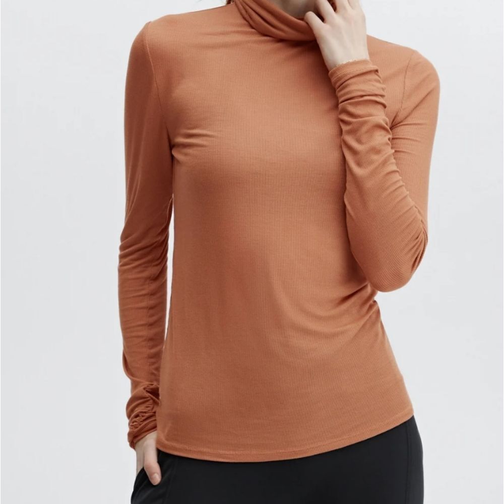 Fabletics Jess Long-Sleeve Turtleneck Top Size‎ 3X Sequoia NWT in packaging